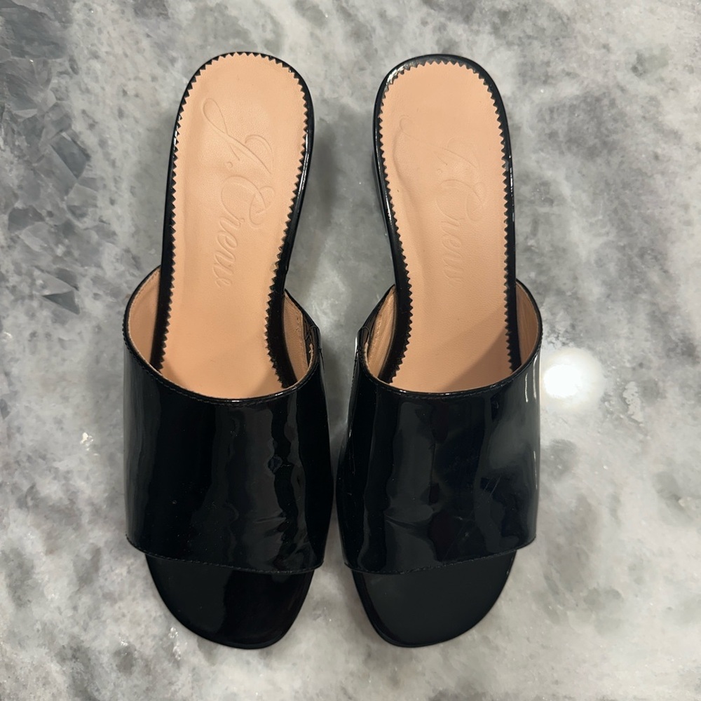 J. Crew Black Suede Mules Elegant Slip-On